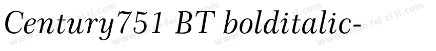 Century751 BT bolditalic字体转换